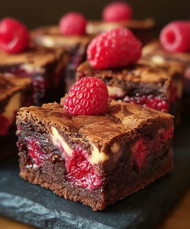 Raspberry Swirl Brownies