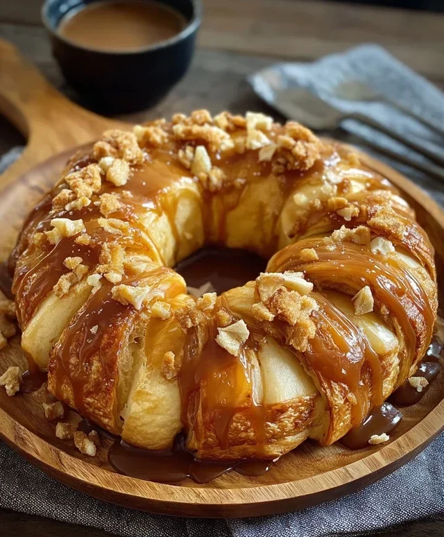 Caramel Apple Cream Cheese Crescent Ring