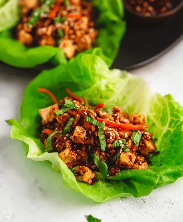 Asian Style Ground Beef Lettuce Wraps
