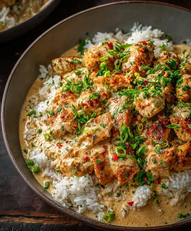 High Protein Creamy Cajun Chicken Rice