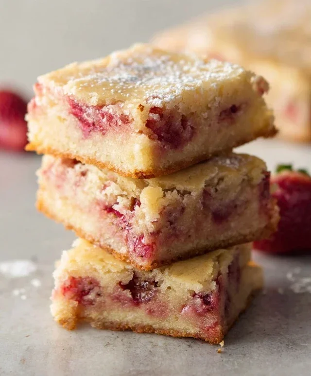 Strawberry Lemon Blondies