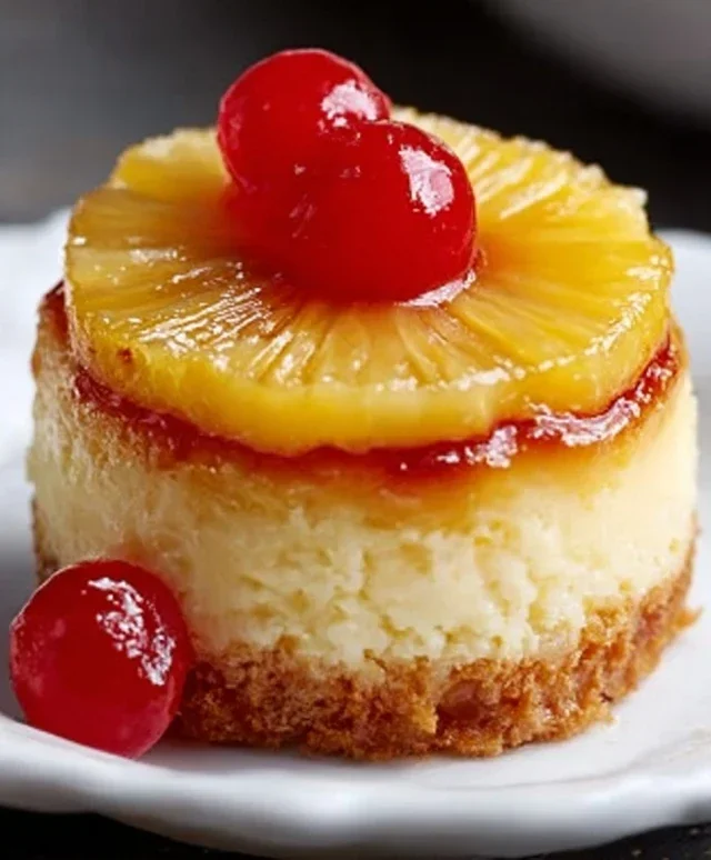 Mini Pineapple Upside-Down Cheesecakes