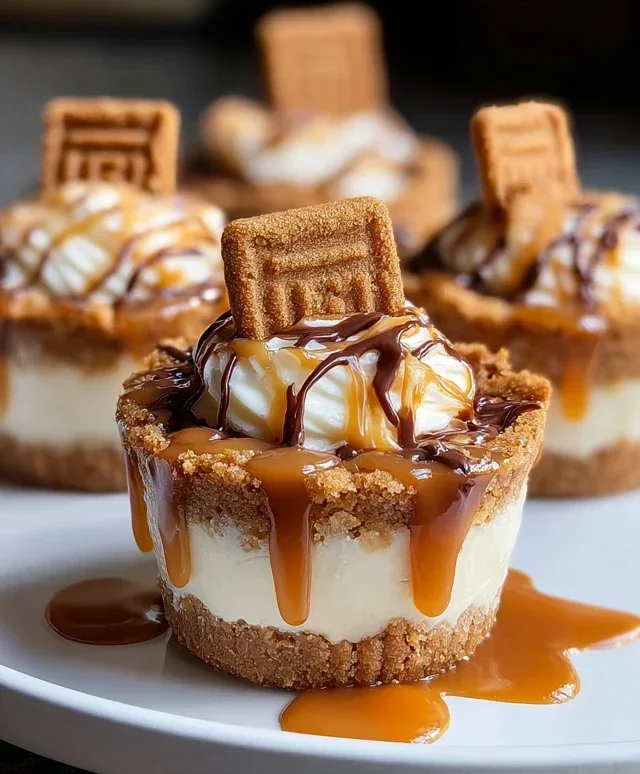 Mini Cookie Butter Cheesecake Cups