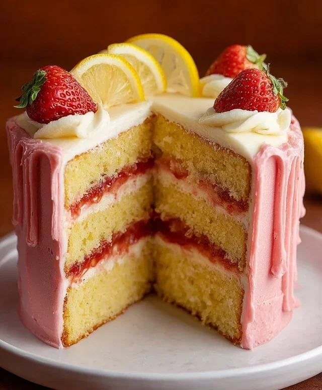 Strawberry Lemonade Cake