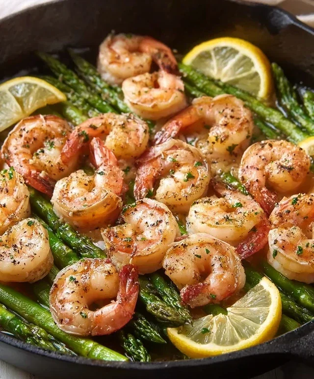 Lemon Garlic Shrimp and Asparagus (20-Minutes)