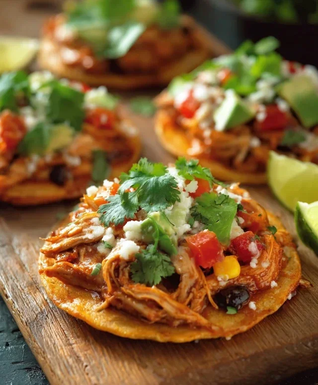Mexican Rotisserie Chicken Tostadas