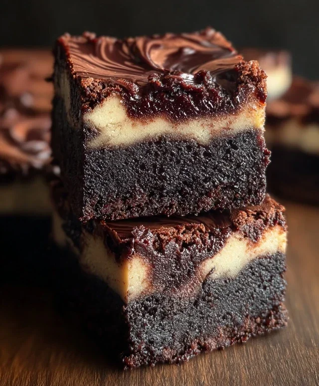 Dark Chocolate Cheesecake Brownies