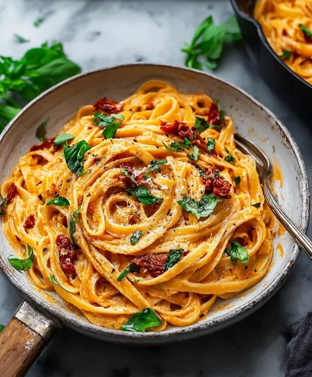 Vegan Creamy Sun Dried Tomato Pasta Recipe