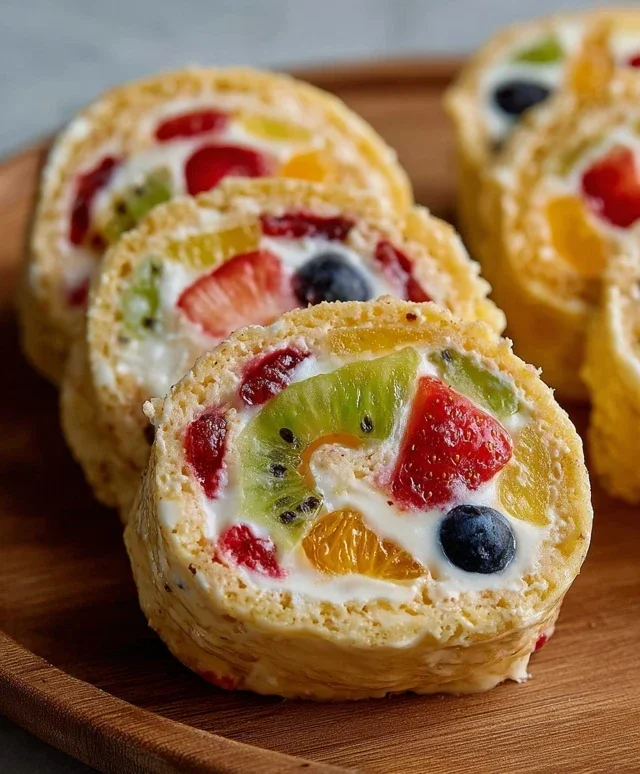 Cheesecake Fruit Salad Roll Ups