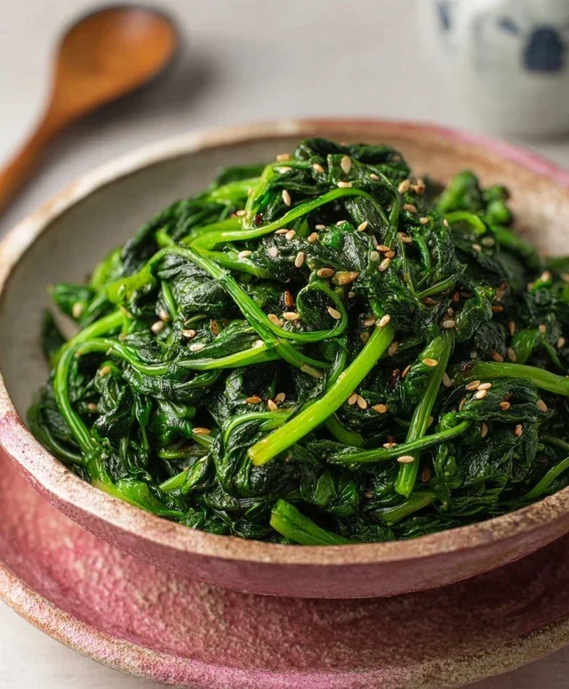 Korean Spinach Side Dish (Sigeumchi Namul)