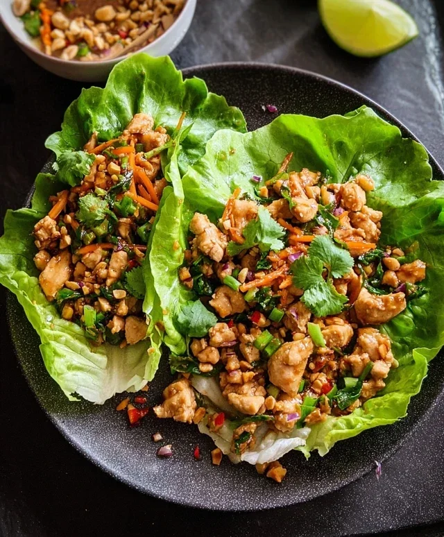 Thai Chicken Lettuce Wraps