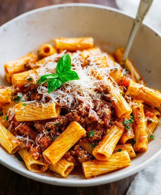 Beef Pasta in Tomato Sauce {Beef Ragu Pasta}