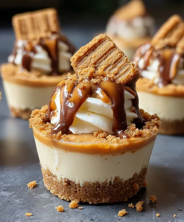 Mini Cookie Butter Cheesecake Cups