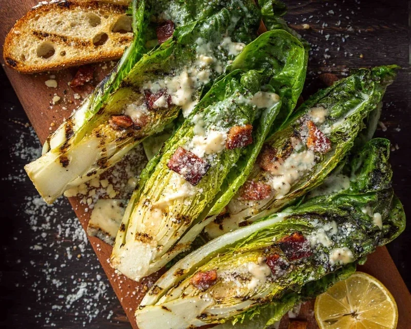 Grilled Romaine Caesar Salad Recipe