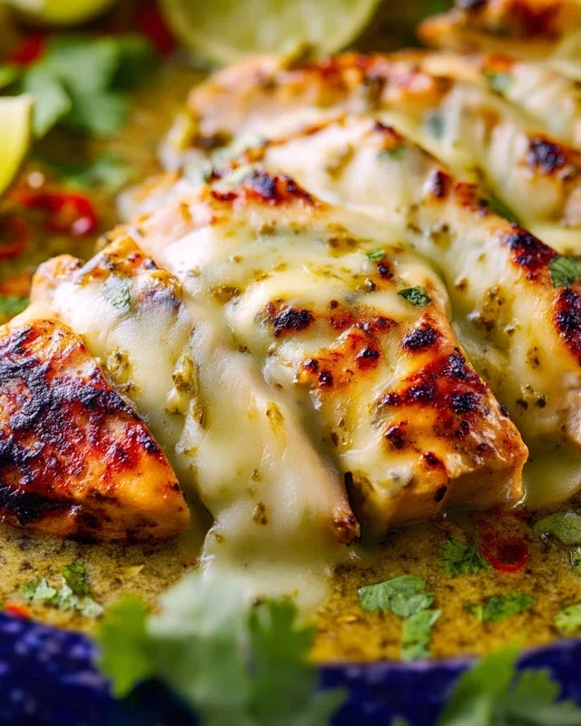 Grilled Salsa Verde Pepper Jack Chicken