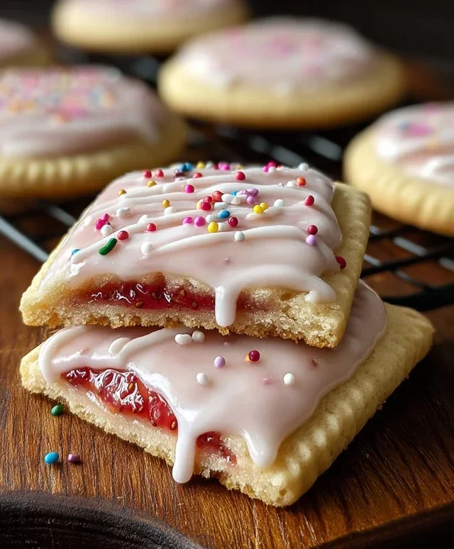 Strawberry Pop Tart Cookies