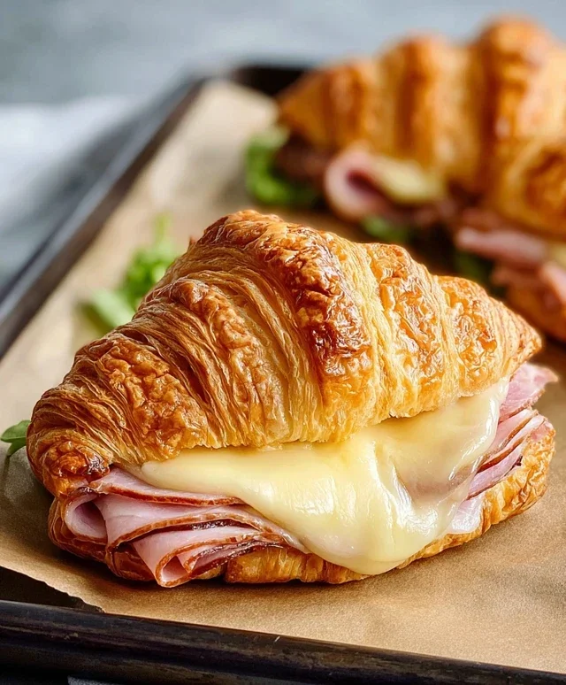 Turkey & Beef Beef Ham Croissant Melts