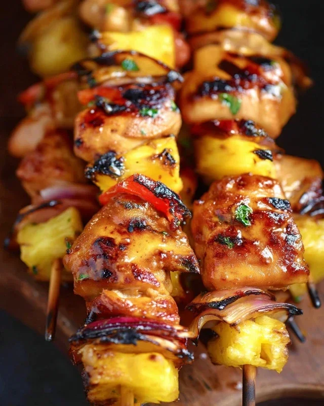 Pineapple Chicken Kebabs Recipe