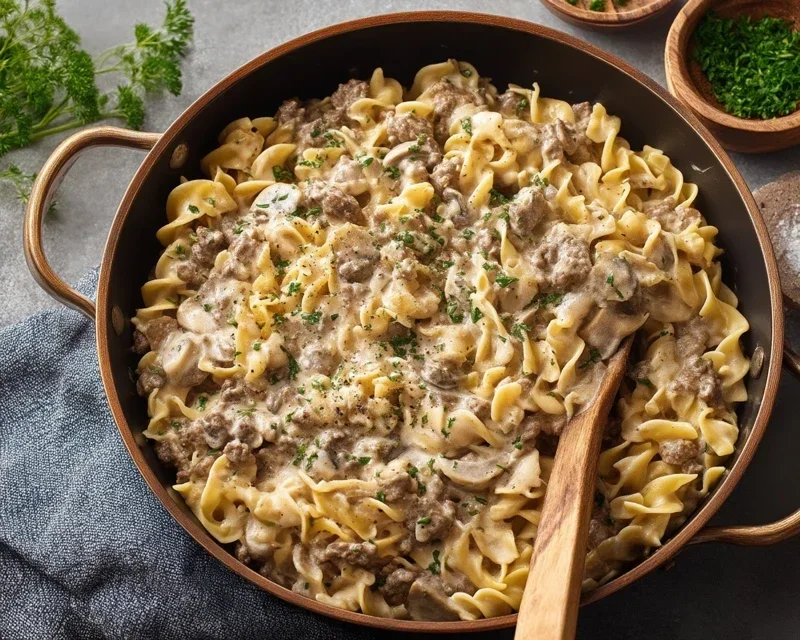 30-Minute Ground Beef Stroganoff