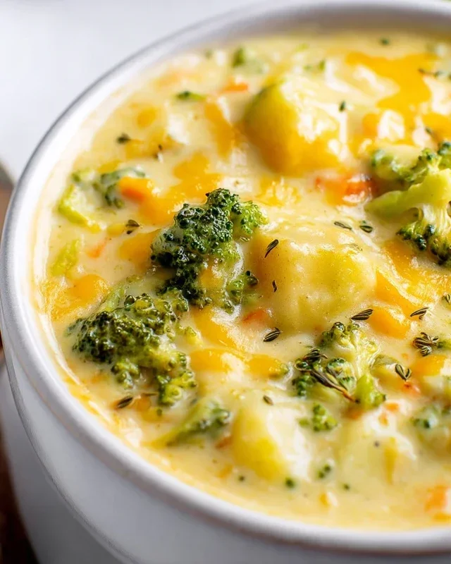Broccoli Potato Cheese Soup Recipe