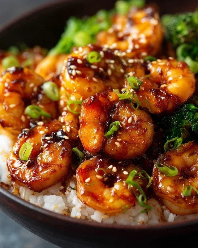 Honey Garlic Shrimp Bowls