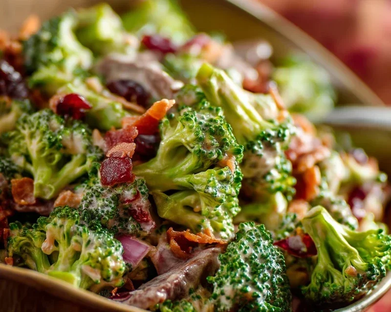 Broccoli Salad with Beef Beef Bacon Recipe