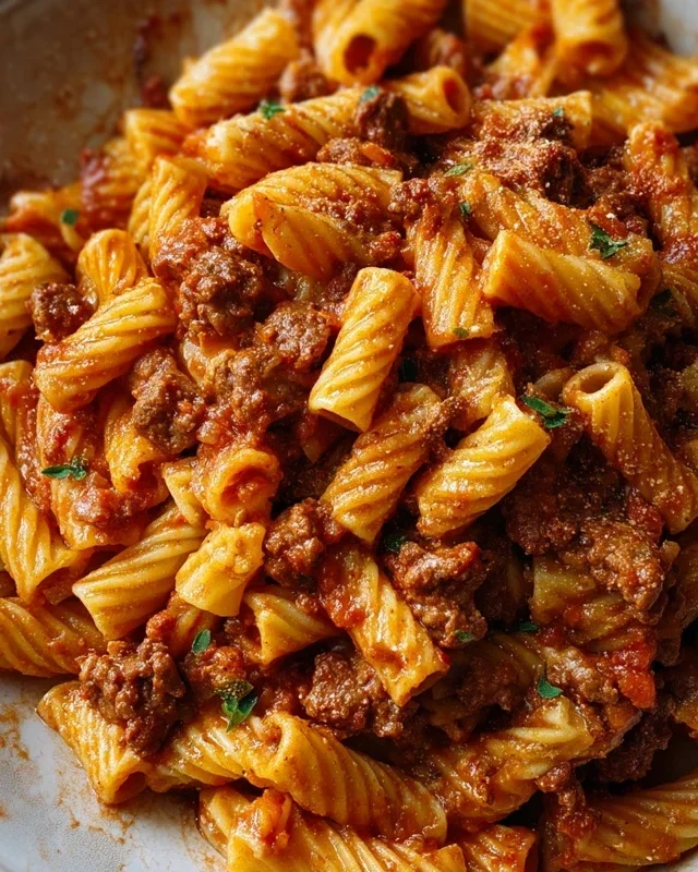 Beef Pasta in Tomato Sauce {Beef Ragu Pasta}