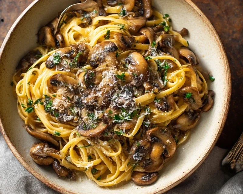 Garlic Mushroom Pasta