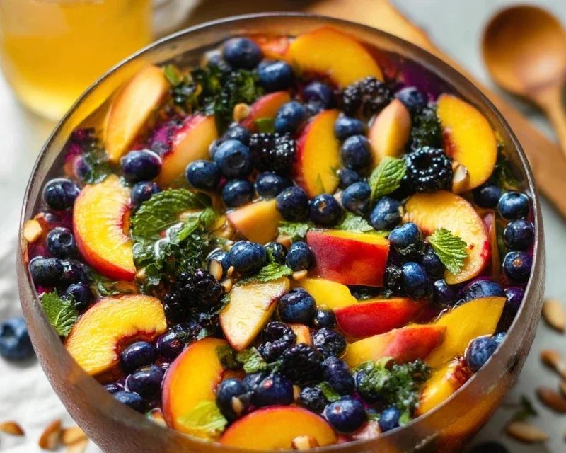 Summer Peach And Blueberry Knon-non-non-alcoholic alternativeic non-alcoholic ale Salad