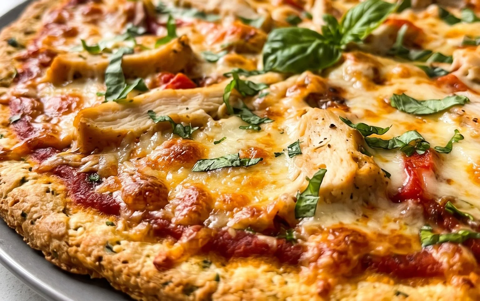 Chicken Crust Pizza (Low Carb + High Protein