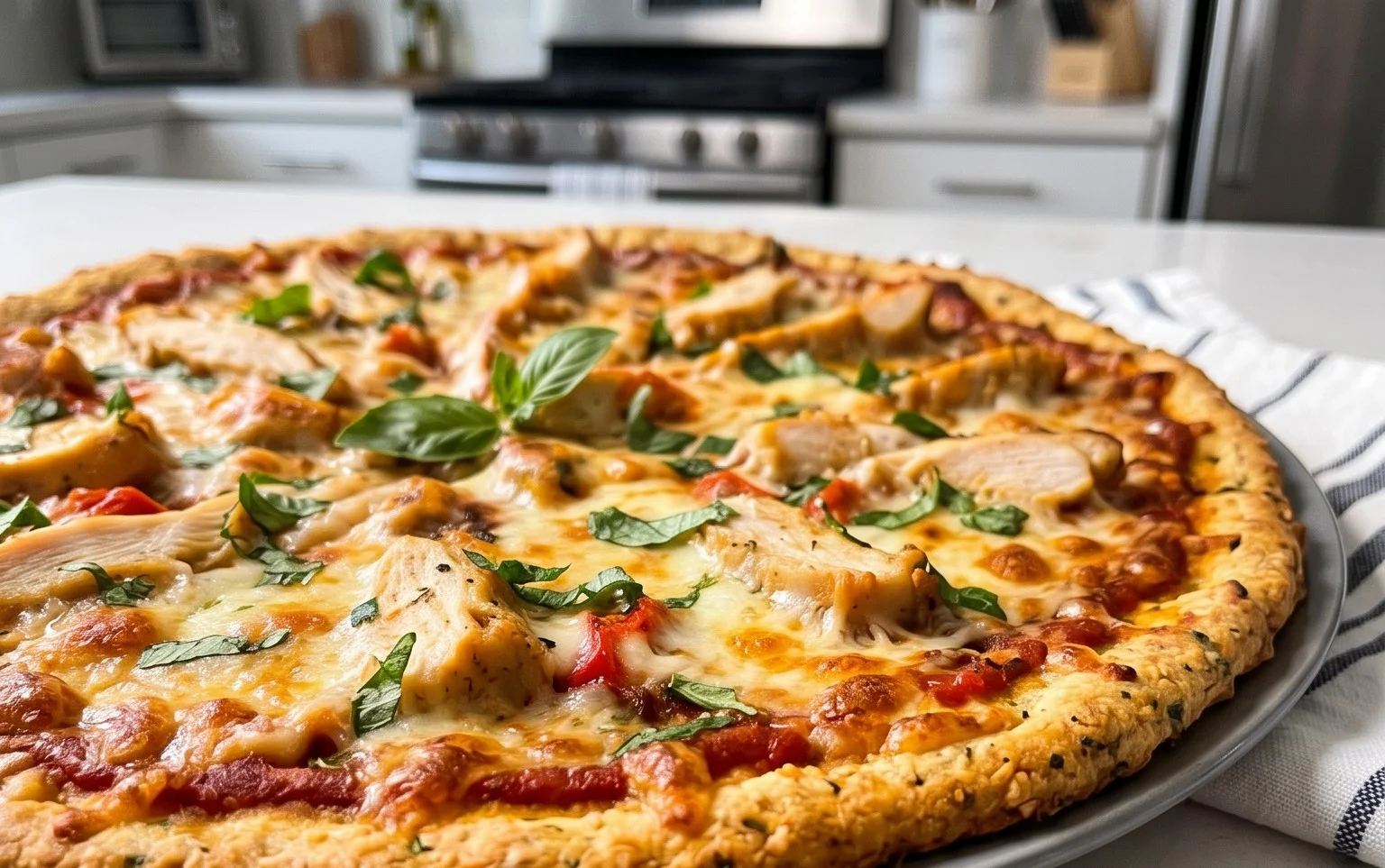 Chicken Crust Pizza (Low Carb + High Protein