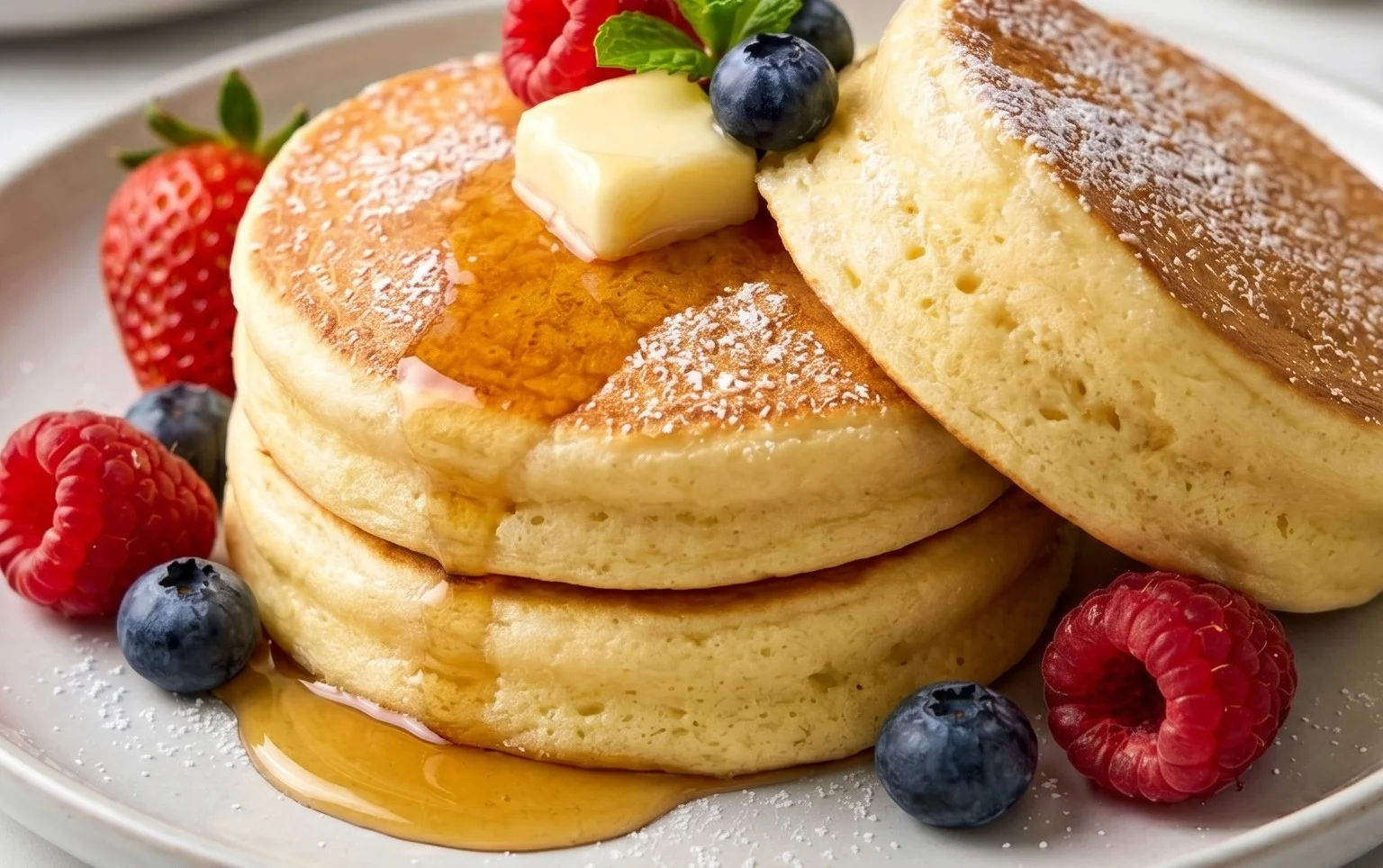 Fluffy Japanese Soufflé Pancakes