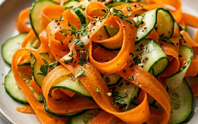 Carrot and Cucumber Ribbon Salad