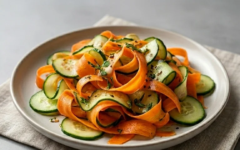 Carrot and Cucumber Ribbon Salad