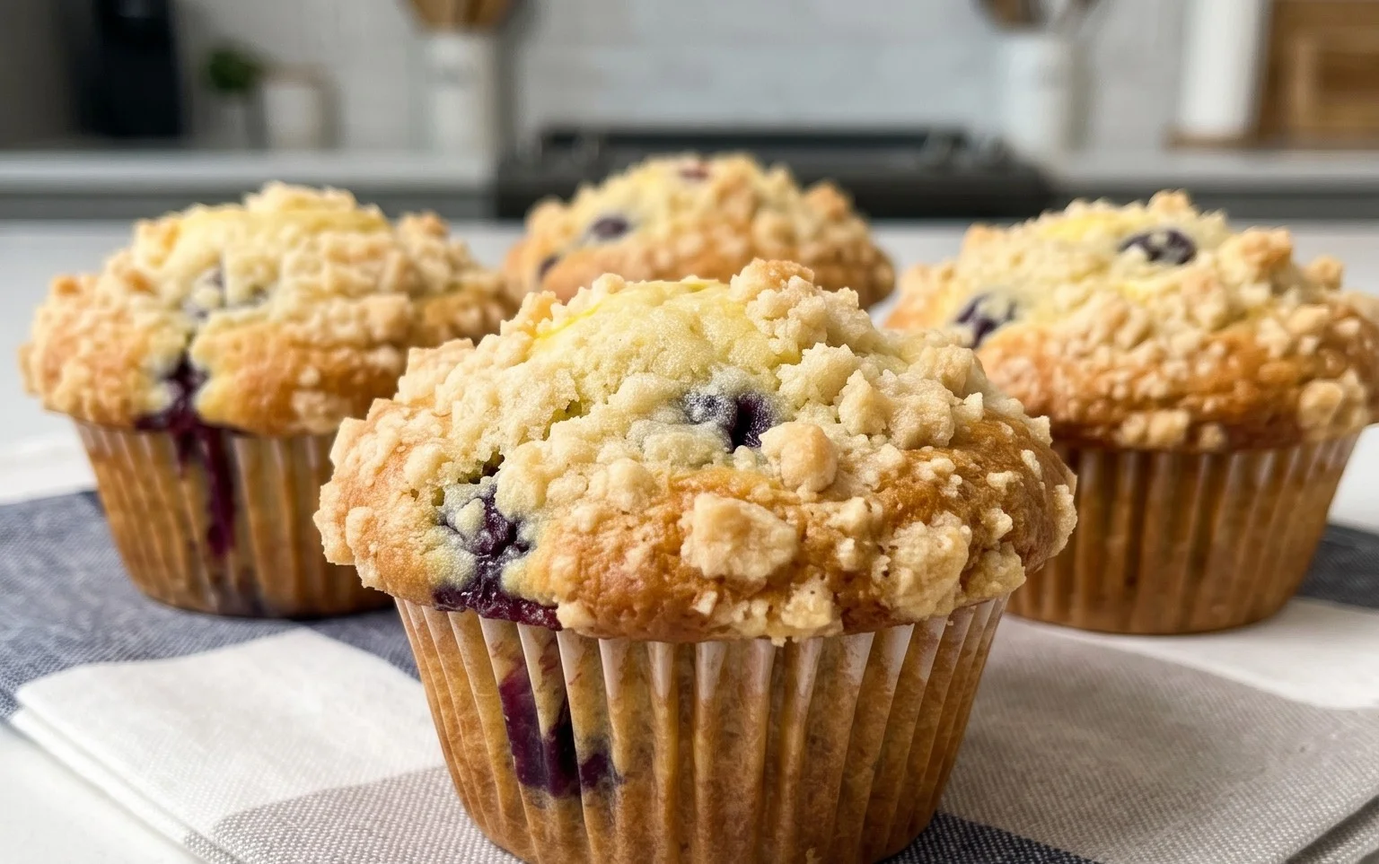 Lemon Blueberry Streusel Muffins