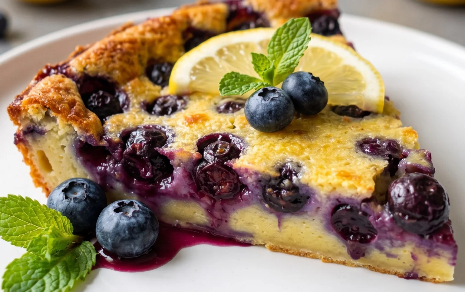 Lemon Blueberry Clafoutis