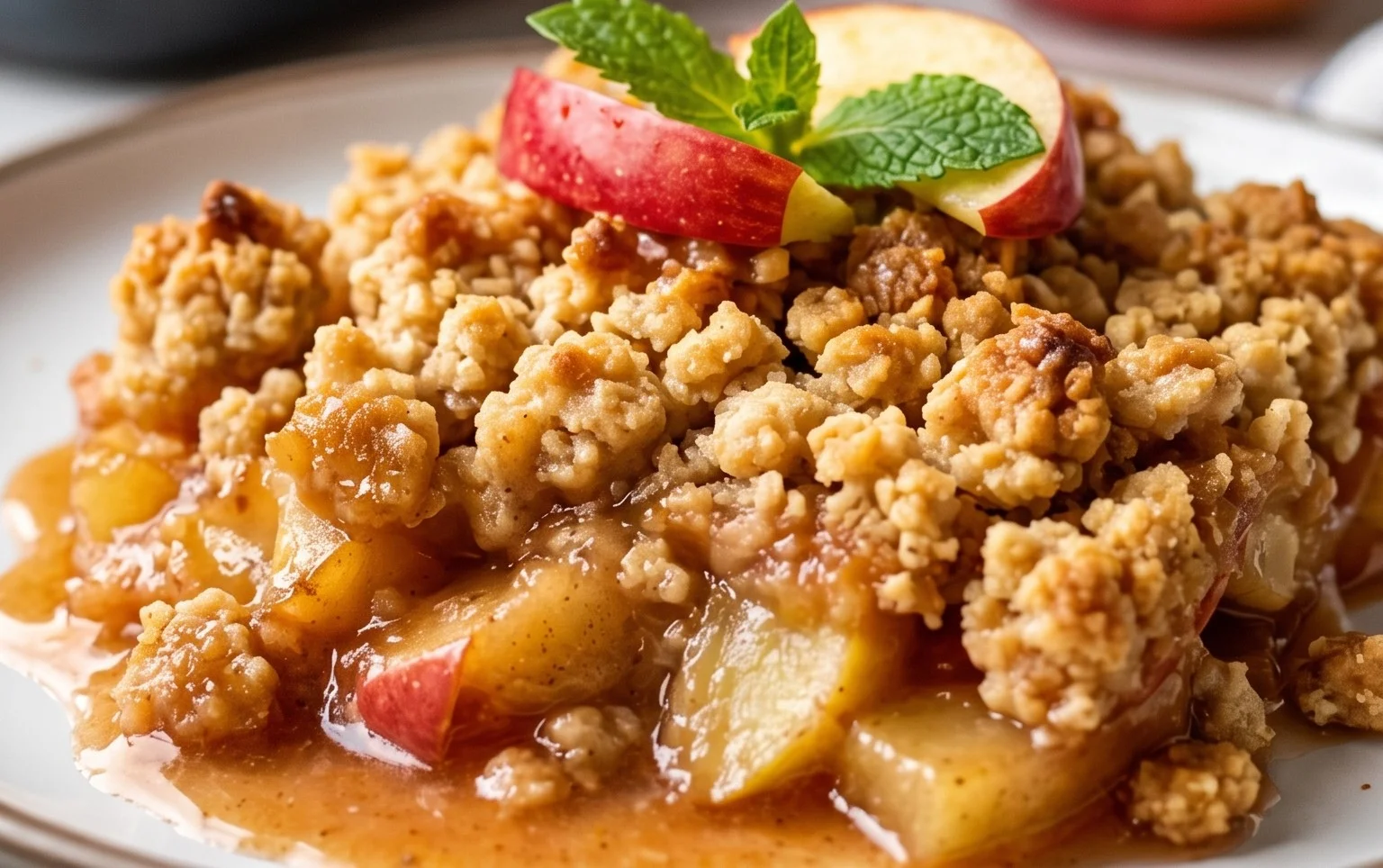 Healthy Breakfast Apple Crum extractble