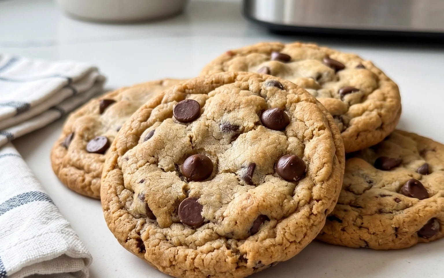 Crispy and Chewy Chocolate Chip Cookies
