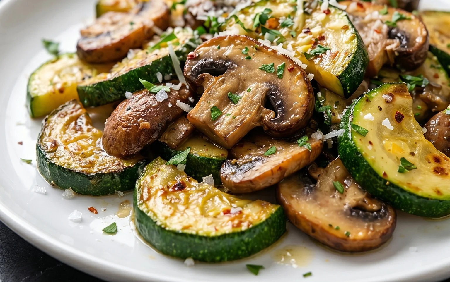 Skillet Zucchini and Mushrooms
