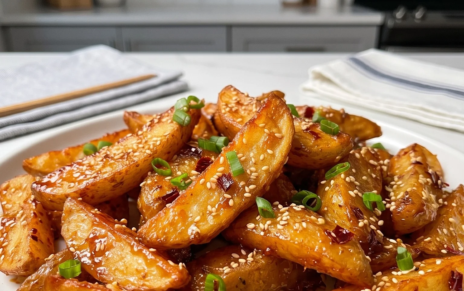 Crispy Honey Chilli Potatoes
