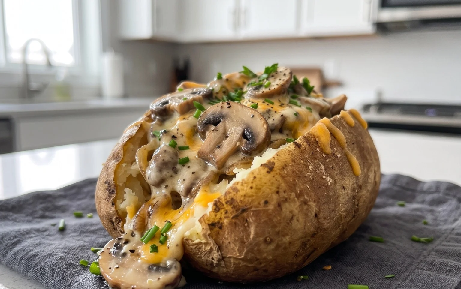 The Ultimate Stuffed Baked Potatoes with Mushrooms