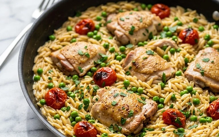 Chicken Orzo (30-Minutes, One-Pan)