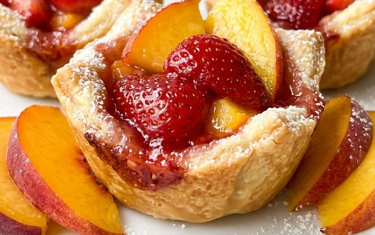 Strawberry Peach Pie Bites