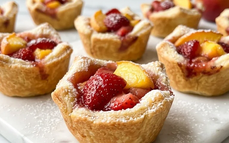 Strawberry Peach Pie Bites