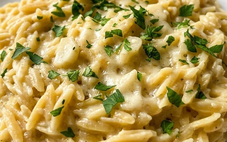 Creamy Garlic Parmesan Orzo
