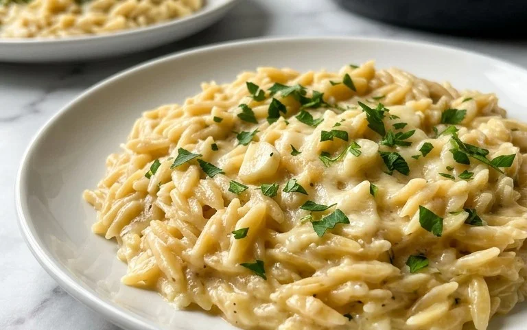 Creamy Garlic Parmesan Orzo