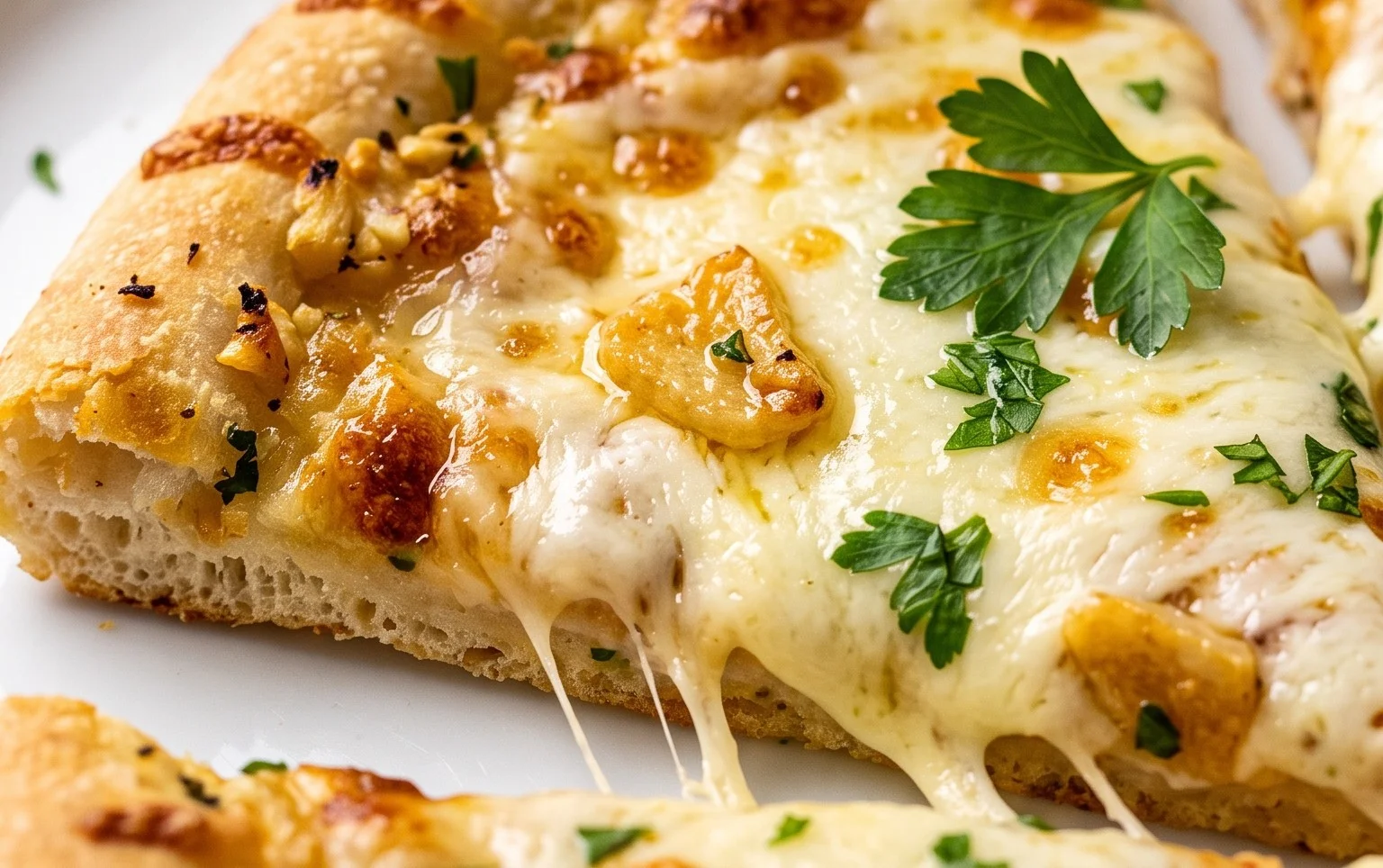 buttery garlic pizza