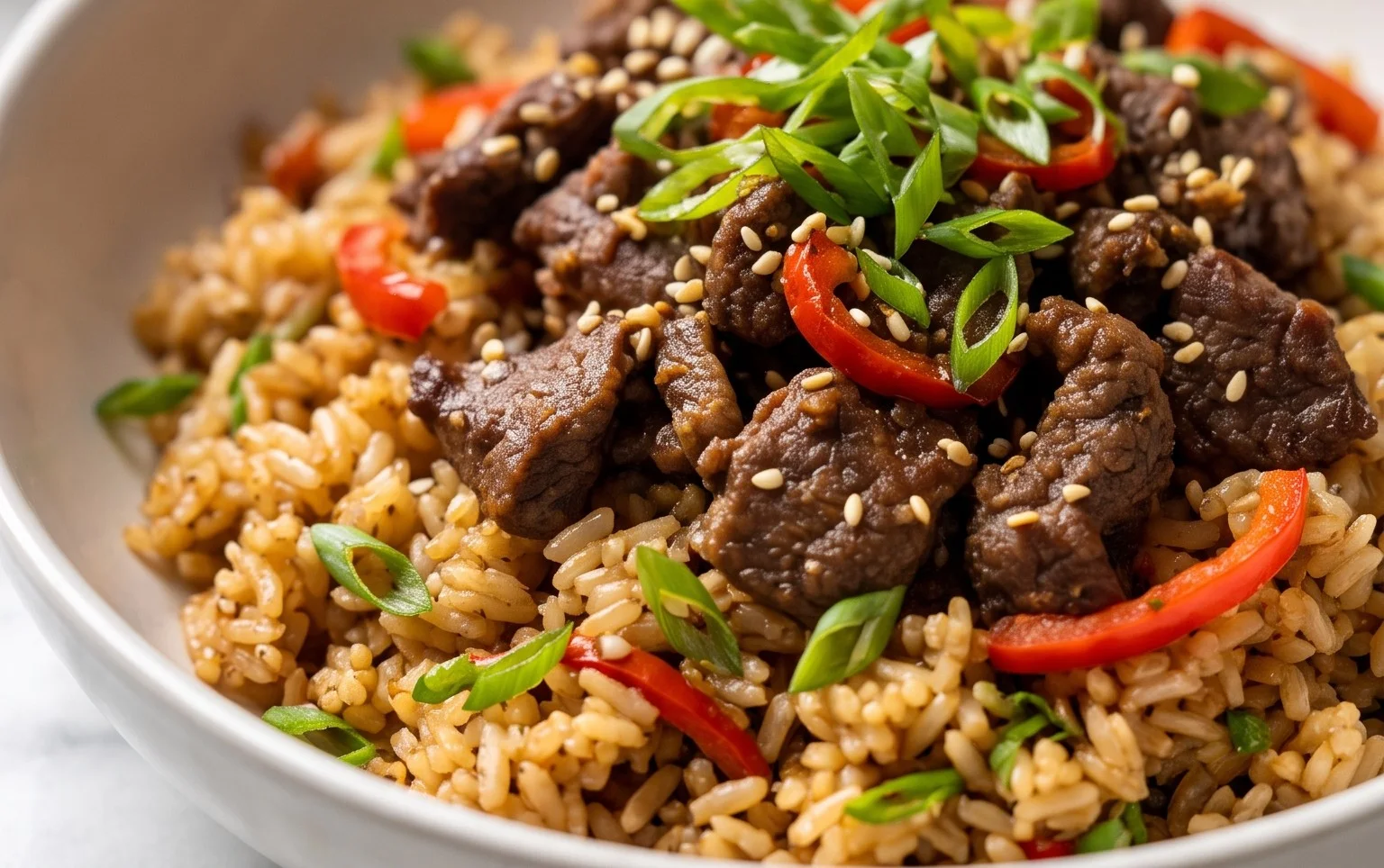 Beef Pepper Rice Bowl is a delicious meal option.