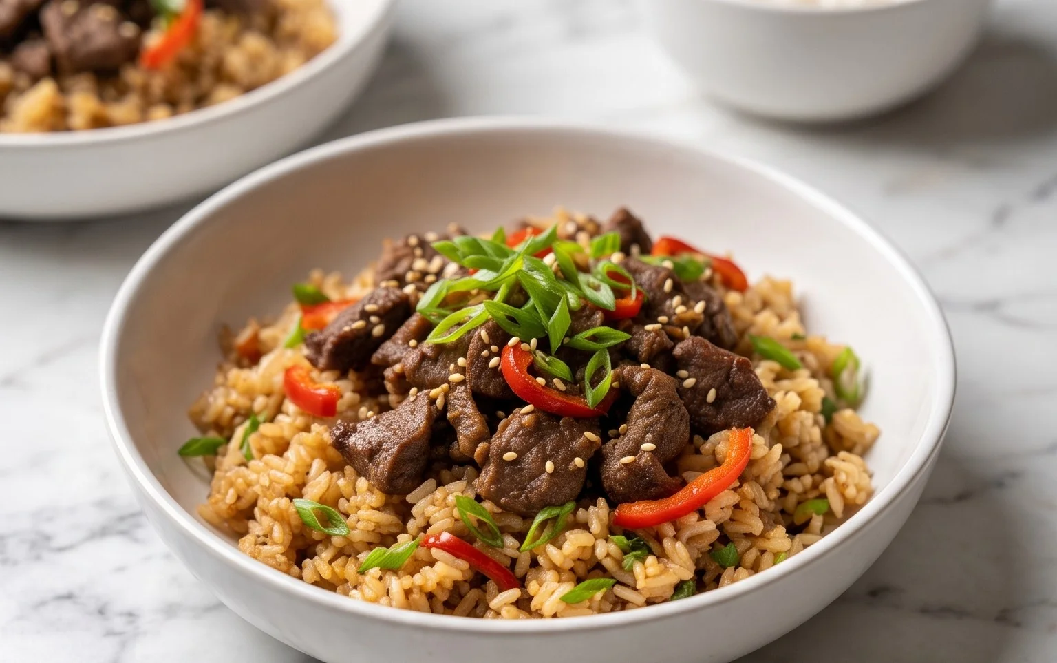 Beef Pepper Rice Bowl is a delicious meal option.