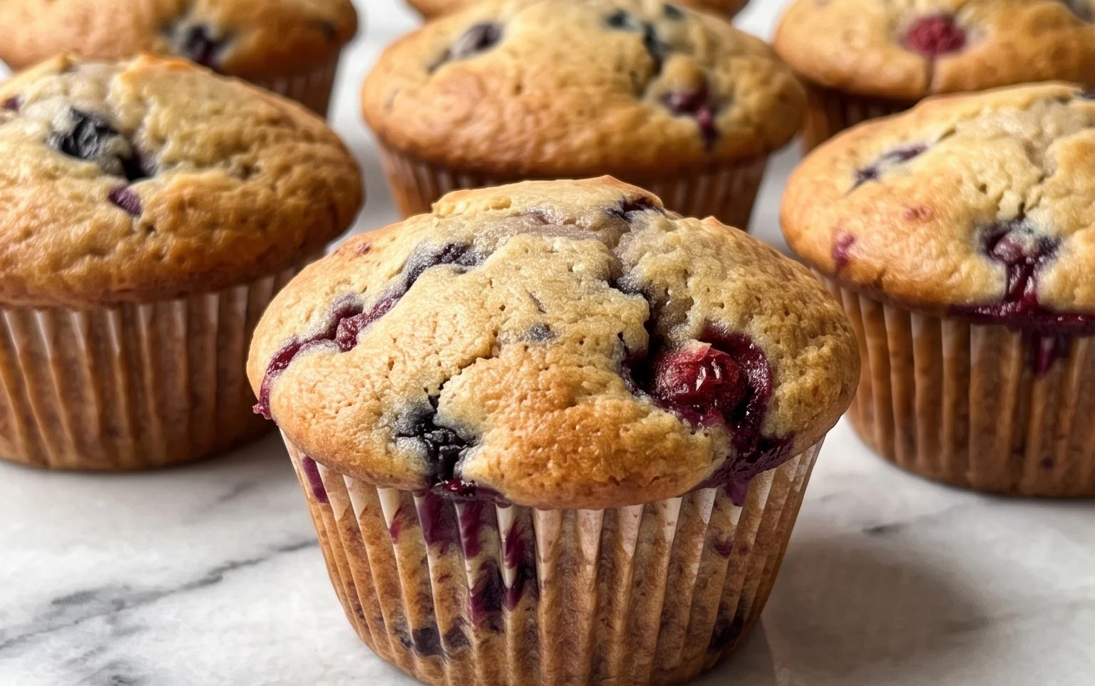 Bakery Style Mixed Berry Muffins | with Frozen Berries